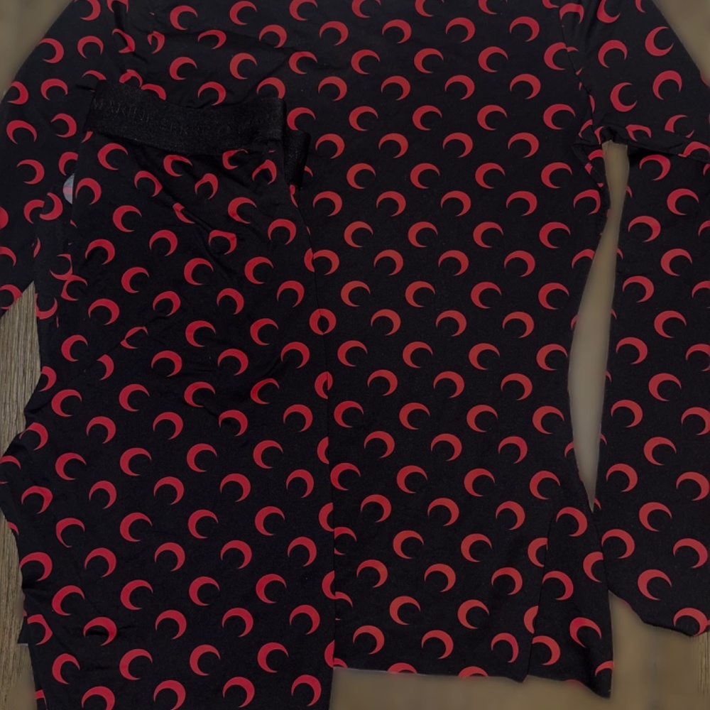 Marine Serre Printed Jersey Top and Marine Serre Moon printed leggings - Picture 2 of 4